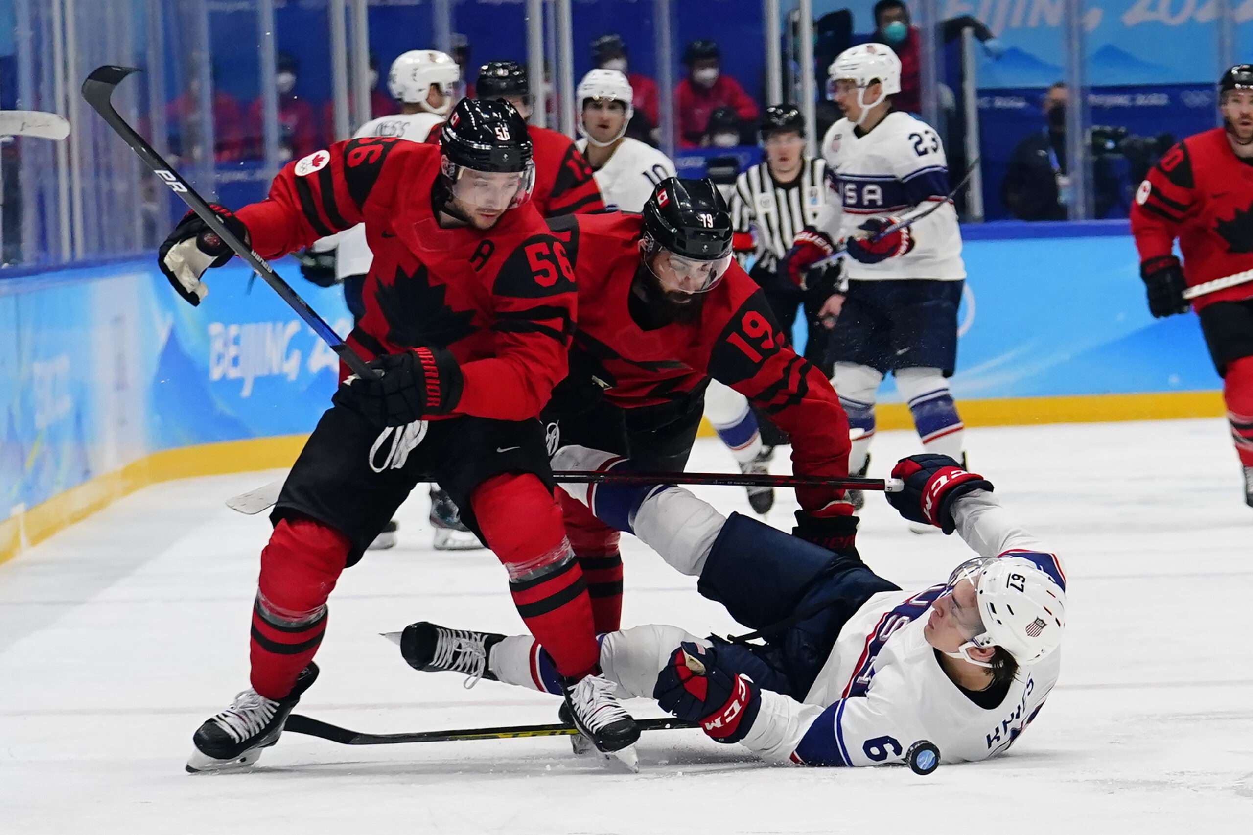 America Vs Canada Ice Hockey Battle